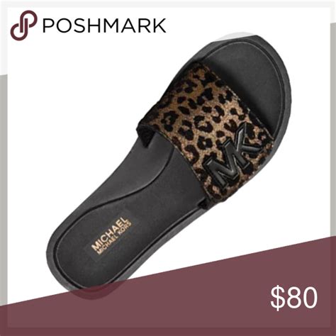 michael kors cheetah slides|Michael Kors slides.